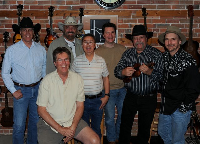 back:  Jeff Graves, Jon Chandler, Sean McGowan, Johnny Neill, Chris Daniels;  Front:  Kit Simon, Ernie Martinez