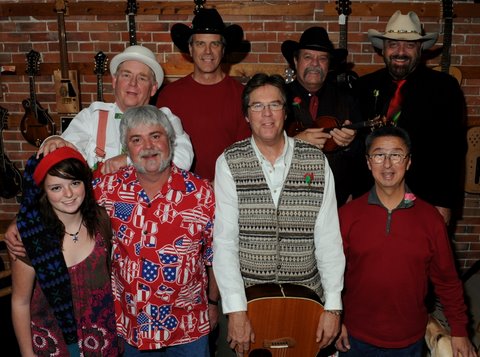 back row:  Timothy P, Jeff Graves, Johnny Neill, Jon Chandler; front row: Dallas and Dana Vernon, Kit Simon, Ernie Martinez