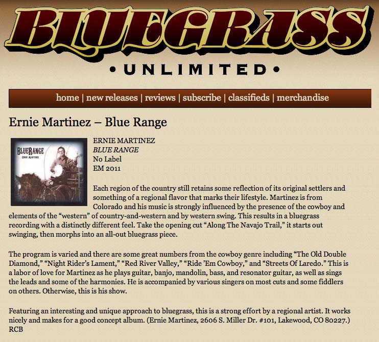 Bluegrass Unlimited CD review